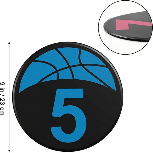 Okllen Set of 10 Basketball Poly Spots Markers, 9" Numbered Floor Dots with Storage Bag, Non-Slip Rubber Agility Training Markers for Gym, Court, Sports Drills & Coaching in Kuwait