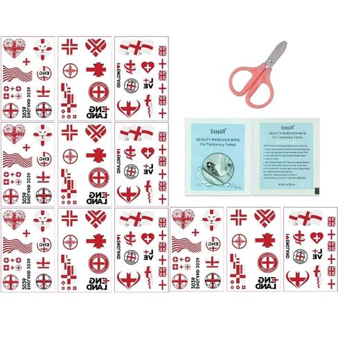 2026 World Cup Portugal Flag Tattoo Stickers 3pcs/Pack 4Packs/Set W/4 Remover Wipes+1 Scissor 76 * 120mm in Kuwait