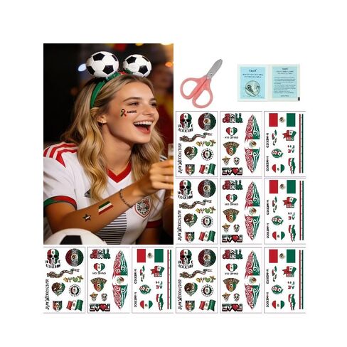 2026 World Cup Portugal Flag Tattoo Stickers 3pcs/Pack 4Packs/Set W/4 Remover Wipes+1 Scissor 76 * 120mm in Kuwait