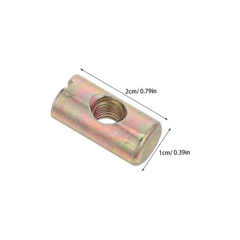 TEHAUX 100pcs M6 Cross Dowel Barrel Nuts Slotted Furniture Joint Connectors for Wooden Furniture Assembly Crib and Bunk Bed Repair Hardware Fixing Screws in Kuwait