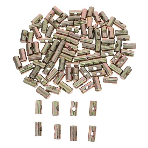 Kisangel 100pcs M6 Cross Dowels Barrel Nuts Slotted Furniture Screws Threaded Insert Nuts for Cabinet Assembly Bed Frame Hardware Replacement in Kuwait