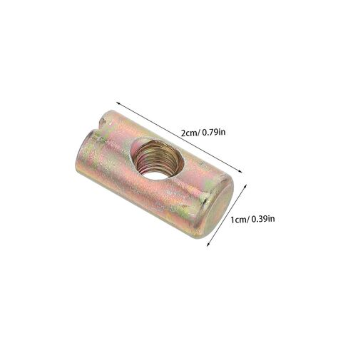 Kisangel 100pcs M6 Cross Dowels Barrel Nuts Slotted Furniture Screws Threaded Insert Nuts for Cabinet Assembly Bed Frame Hardware Replacement in Kuwait