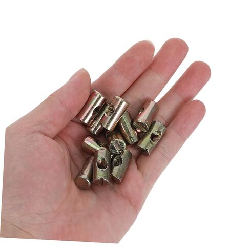 100 قطعة M6 مشقوق برميل المكسرات عبر المسامير الأثاث موصل مسامير لإطار السرير ، دعم الخزانة ، كرسي وأجهزة إصلاح سرير in Kuwait
