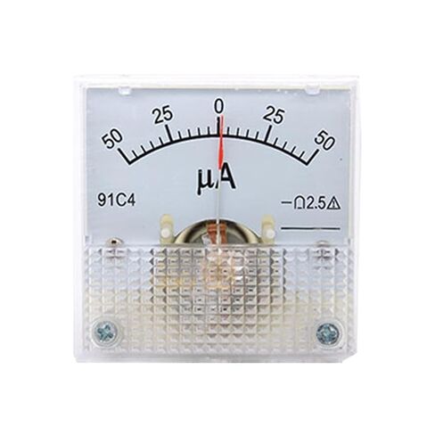 Dc microammeter 91c4 0-100uA Rectangle Analog Panel Ammeter Gauge Amperemeter Class 2.5 45 * 45mm(50UA) in Kuwait
