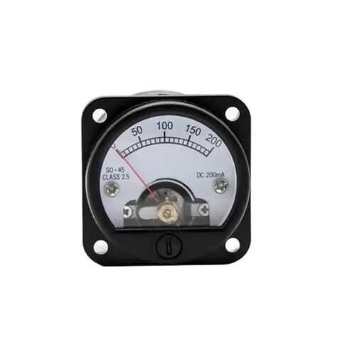 1pc Ammeter SO-45 Class 2.5DC 0-200mA Round Analog Panel Meter Black in Kuwait