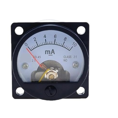 1 Piece 2.5 DC 0-100mA Ammeter SO-45 Class Round Analog Panel Meter Black 1 Piece 2.5 Accuracy DC0-10mA 0-100mA Ammeter(10mA) in Kuwait