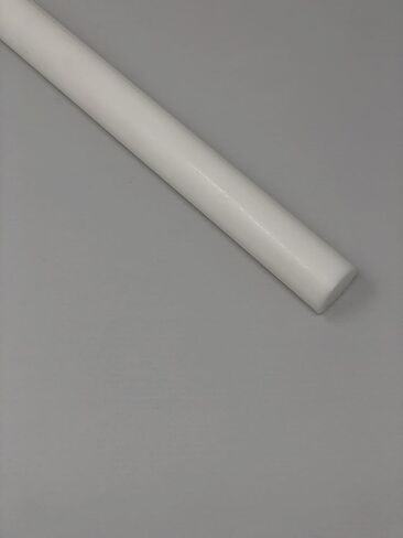 Nylon 6/6 Plastic Round Rod 1 5/8" Diameter, 12" Length - White Color in Kuwait