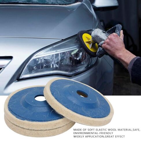 4 Inch Wool Felt Polishing Wheel Disc, 3 Pcs Wool Polishing Wheel Disc for Angle Grinder Felt Grinder for Metal Stainless Steel Wood Marble Stone Furniture Car in Kuwait