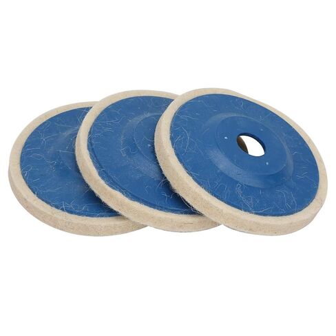 4 Inch Wool Felt Polishing Wheel Disc, 3 Pcs Wool Polishing Wheel Disc for Angle Grinder Felt Grinder for Metal Stainless Steel Wood Marble Stone Furniture Car in Kuwait