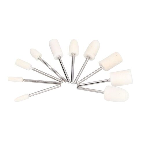 100Pcs Wool Felt Polishing Head Set, Tapered and Cylindl ing Wheel Kit, iency Polishing Wheel for Wood Pla Aluminum Iron Copper Steel, Compatible with in Kuwait