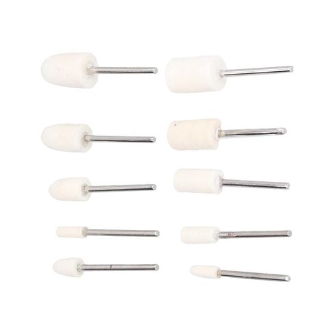 100Pcs Wool Felt Polishing Head Set, Tapered and Cylindl ing Wheel Kit, iency Polishing Wheel for Wood Pla Aluminum Iron Copper Steel, Compatible with in Kuwait