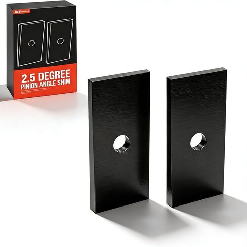 Pinion Angle Shims 2.5 Degree - 2 Pack Universal Billet Aluminum Axle Shim for Leaf Spring & Lift Block Corrects Driveline Vibration Prevents U-Joint Wear Spring Wedges for Angle Correction in Kuwait