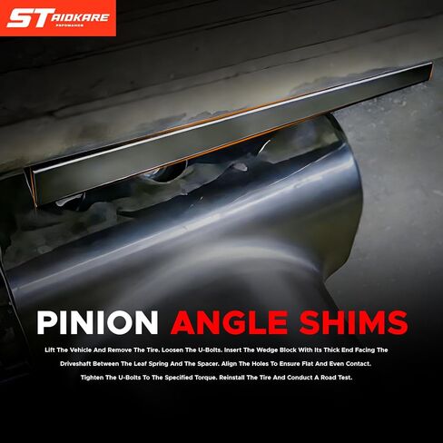 Pinion Angle Shims 2.5 Degree - 2 Pack Universal Billet Aluminum Axle Shim for Leaf Spring & Lift Block Corrects Driveline Vibration Prevents U-Joint Wear Spring Wedges for Angle Correction in Kuwait