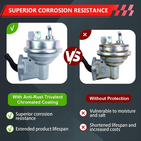 مضخة وقود ميكانيكية 35 GPH 7.5–9.5 PSI، تناسب Carter M6624، متوافقة مع محركات Chevy Small Block SBC 305/327/350 V8، مضخة توصيل الوقود الميكانيكية عالية التدفق لتطبيقات GM المكربنة in Kuwait