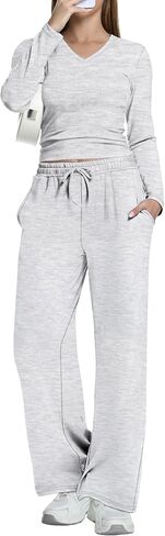 Kivdol 2 Piece Lounge Sets for Women Fall Outfits Fashion Two Piece Sweatsuits Business Casual Outfits Clothes in Saudi Arabia