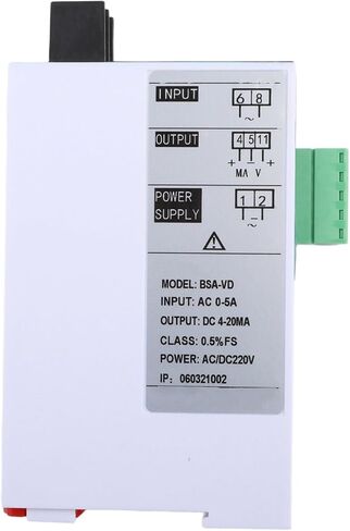 FABULETTA AC Current Transmitter 0-5A to 4-20mA with 0.5% Accuracy for Industrial Automation and Control Systems, Plastic Housing, Fast Response ≤400ms, White in Saudi Arabia