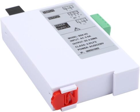 FABULETTA AC Current Transmitter 0-5A to 4-20mA with 0.5% Accuracy for Industrial Automation and Control Systems, Plastic Housing, Fast Response ≤400ms, White in Saudi Arabia