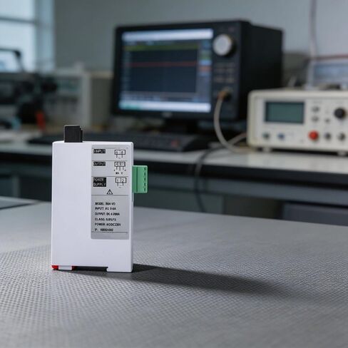 FABULETTA AC Current Transmitter 0-5A to 4-20mA with 0.5% Accuracy for Industrial Automation and Control Systems, Plastic Housing, Fast Response ≤400ms, White in Saudi Arabia