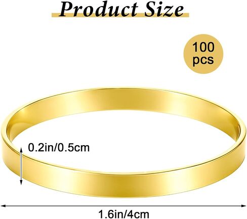 100 Pcs Gold Napkin Rings, Metal Napkin Ring Napkins Holders Buckles, Stylish Napkins Ring Bulk for Table Settings Family Dinner Wedding Christmas Easter Party Dinner Table, Shiny Tables Decor in Saudi Arabia