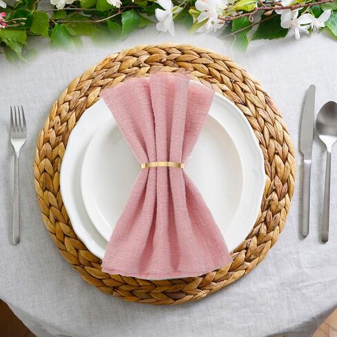 100 Pcs Gold Napkin Rings, Metal Napkin Ring Napkins Holders Buckles, Stylish Napkins Ring Bulk for Table Settings Family Dinner Wedding Christmas Easter Party Dinner Table, Shiny Tables Decor in Saudi Arabia