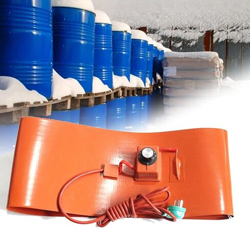 200L/55Gallon Heavy-Duty Oil Drum Heater - Adjustable Thermostat Silicon Barrel Band Heater for Pail & Bucket, Efficient Drum Heating Solution, Perfect for Industrial Use in Kuwait