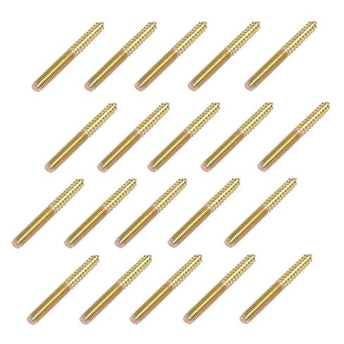 20pcs M4 Hanger Bolts Length 25mm(0.98") Double Headed Bolts Self-Tapping Screw Double Screw Threaded Rods Bolt Wood Dowel Screw for Wood Joint Furniture Legs in Kuwait