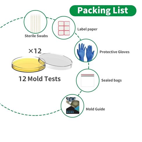 Mold Test Kit for Home | 12 Tests for Air, HVAC & Surfaces | 48-Hour Results with Identification Guide in Kuwait