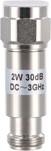 for mini RF Coaxial Attenuator 2W with N Type Male to Female Connector, 1dB-40dB Fixed Signal Attenuation, 50 Ohm Impedance, DC to 3.0GHz for frequency Range, Copper Plated Design for Industrial Test in Saudi Arabia