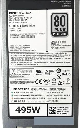 1 قطعة ل R720 R620 R520 T620 T720 خادم 750 واط امدادات الطاقة D495E-S0 N24MJ CN-0N24MJ 0N24MJ in Kuwait