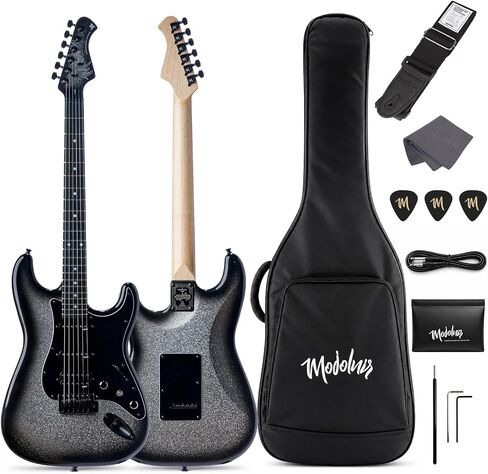 M30 Beginner Electric Guitar Kit, HSS Ceramic Pickups, 11 Tones, MojoTrick System, 2-Year Warranty, Premium Engineered Ebony Fretboard, Padded Gig Bag,Galaxy Purple Gradient in Saudi Arabia