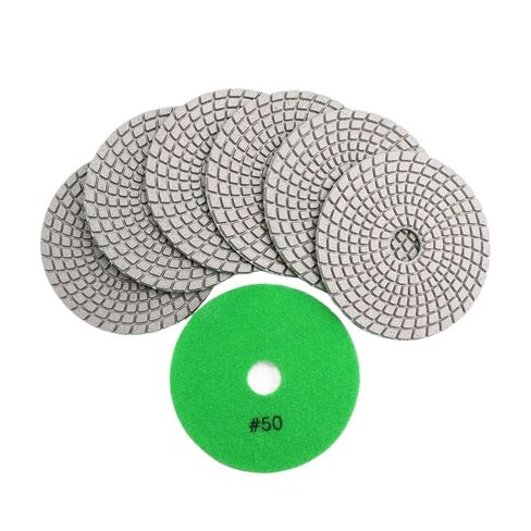 منصات التلميع الرطبة المرنة 6 قطعة Dia100mm أقراص الصنفرة الرخام مجموعة سيراميك الجرانيت الملمع أداة جلخ (6 قطعة 800) in Kuwait