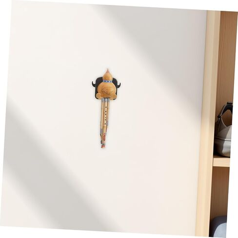 Toddmomy Foldable Hulusi Suona Wall Bracket Holder, Traditional Chinese Cucurbit Flute Storage Hook, Wooden Instrument Hanger for Safe Wall Mount Display in Kuwait
