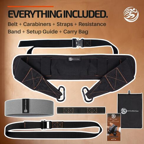 DAY-X Hip Thrust Belt for Dumbbells, Kettlebells & Plates Tested Up to 300 lbs - 3-Mode Hip Thrust + Dip Belt + Squat Yoke - Heavy Duty Glute Workout Equipment - Booty Belt for Home & Gym - DAYCrafterGear in Kuwait
