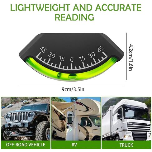 2-Pack Level Gauge for RV, Bubble, Trailer, Car Inclinometer Gauge, Trailer Leveling, Alternative with Wide Angle Range (45) in Kuwait