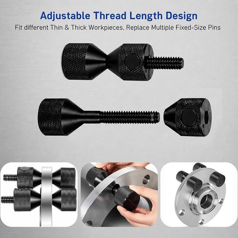 2 Pcs Push Button Flange Two Hole Pins 5/8" to 1-7/8" Two Hole Alignment Pins, Detachable Flange Double Hole Metal Pins, Quick Align and Release in Saudi Arabia