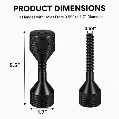 2 Pcs Push Button Flange Two Hole Pins 5/8" to 1-7/8" Two Hole Alignment Pins, Detachable Flange Double Hole Metal Pins, Quick Align and Release in Saudi Arabia