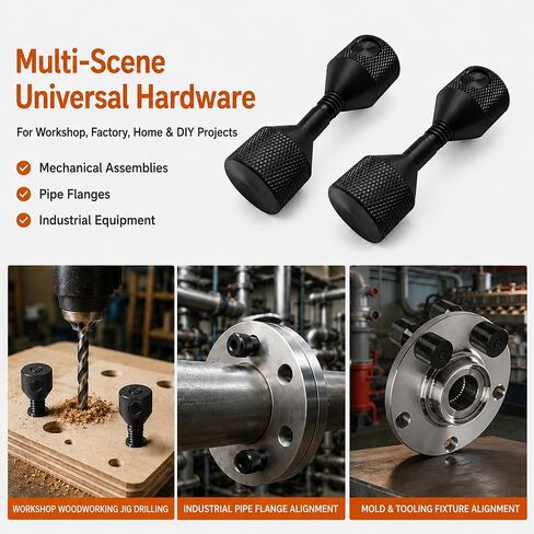 2 Pcs Push Button Flange Two Hole Pins 5/8" to 1-7/8" Two Hole Alignment Pins, Detachable Flange Double Hole Metal Pins, Quick Align and Release in Saudi Arabia