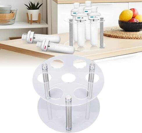 Omabeta Flavor Water Bottle Storage Rack with Premium Acrylic Design for Organized Flavor Bottles At Home 7 Cartridge Holder in Kuwait