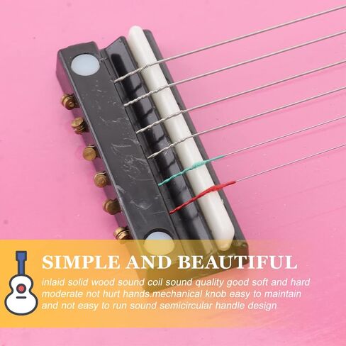 Toddmomy 23.11 Inch Beginner Guitar 6-String Folk Acoustic Guitar for Kids Basswood Music Instrument for Learning Pink Acoustic Toy for Girls 1 Pack in Saudi Arabia