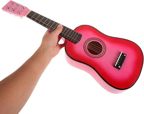 Toddmomy 23.11 Inch Beginner Guitar 6-String Folk Acoustic Guitar for Kids Basswood Music Instrument for Learning Pink Acoustic Toy for Girls 1 Pack in Saudi Arabia