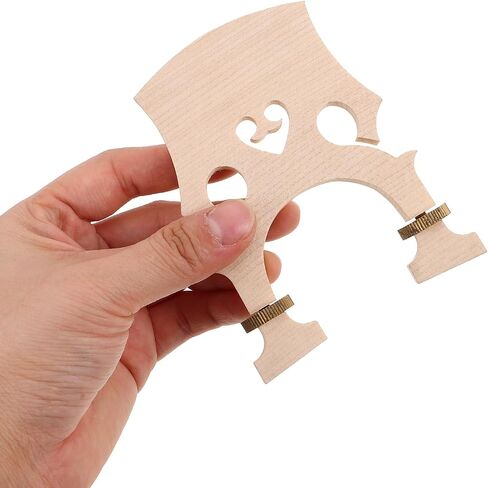 TOYANDONA Adjustable Maple Cello Bridge for 3/4 Size Cello Low and Tall European Bridge Options Maple Wood Instrument Accessory for School Orchestras Practice and Performance in Kuwait