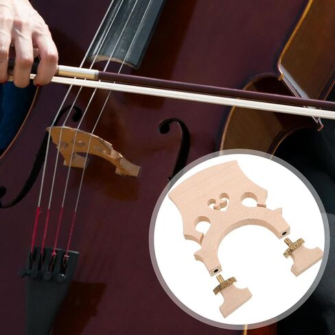 TOYANDONA Adjustable Maple Cello Bridge for 3/4 Size Cello Low and Tall European Bridge Options Maple Wood Instrument Accessory for School Orchestras Practice and Performance in Kuwait