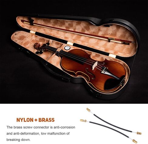 5Pcs Violin Tailpiece Tail Gut with Brass Screw – Nylon Tailgut Tail Gut Tailcord Non slip Tail Gut for 3/4 4/4 Violin String Accessory in Kuwait