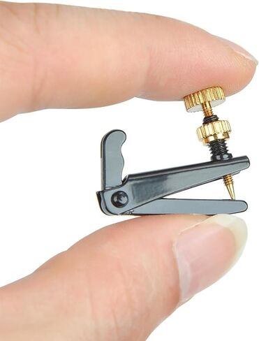 4-Pack Violin Fine Tuners for 4/4–3/4, Metal String Adjuster, Nickel Plated, Black & Gold in Kuwait