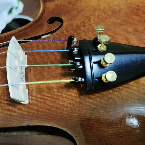 4-Pack Violin Fine Tuners for 4/4–3/4, Metal String Adjuster, Nickel Plated, Black & Gold in Kuwait