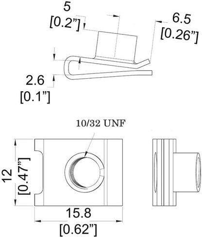(50 Pack) Clip Nuts for Rack Rails SKU# P1032/UNFK in Kuwait