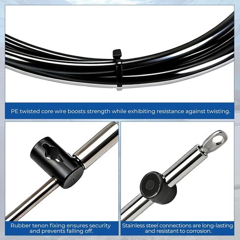 2pcs Gen 1 Boat Throttle and Shift Cables Compatible with Mercury MerCruiser Marine Force Outboard Engine 12FT 600A Replace CC17912 in Kuwait