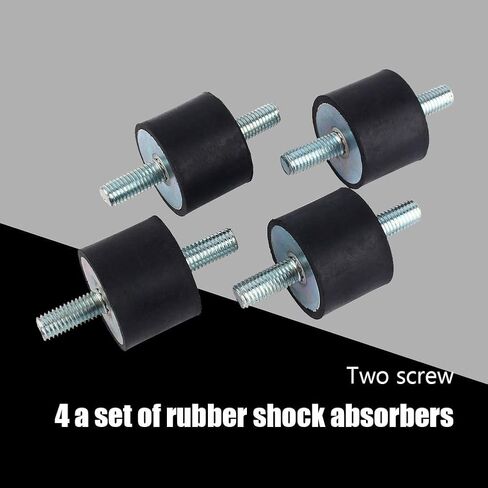 4 قطع M10 × 40 × 30 مم حوامل عازلة مطاطية، ممتص صدمات مزدوج، قوة ربط 40 جيجا/سم²، استطالة شد 300-400% - حوامل شديدة التحمل مضادة للاهتزاز للمضخة والمولد والمحرك والمحرك in Kuwait