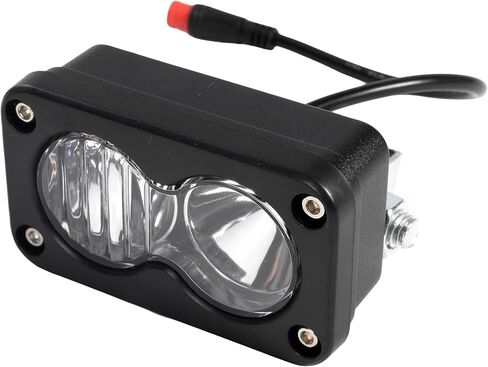 ضوء Ebike - 2 دبوس مناسب لدراجات Rad Power Bikes RadRunner RadMini RadRover RadExpand Vamoose Mammoth - 20W 6000-6500K Spot Floodlight Ebike Headlight (أبيض) in Kuwait