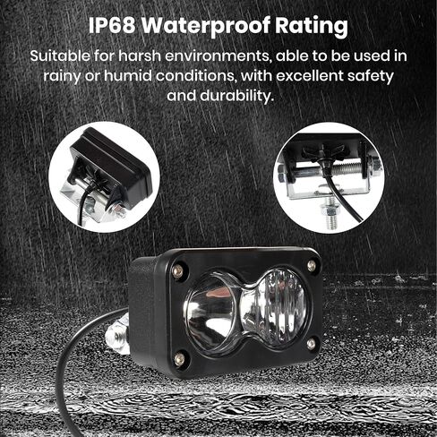 ضوء Ebike - 2 دبوس مناسب لدراجات Rad Power Bikes RadRunner RadMini RadRover RadExpand Vamoose Mammoth - 20W 6000-6500K Spot Floodlight Ebike Headlight (أبيض) in Kuwait